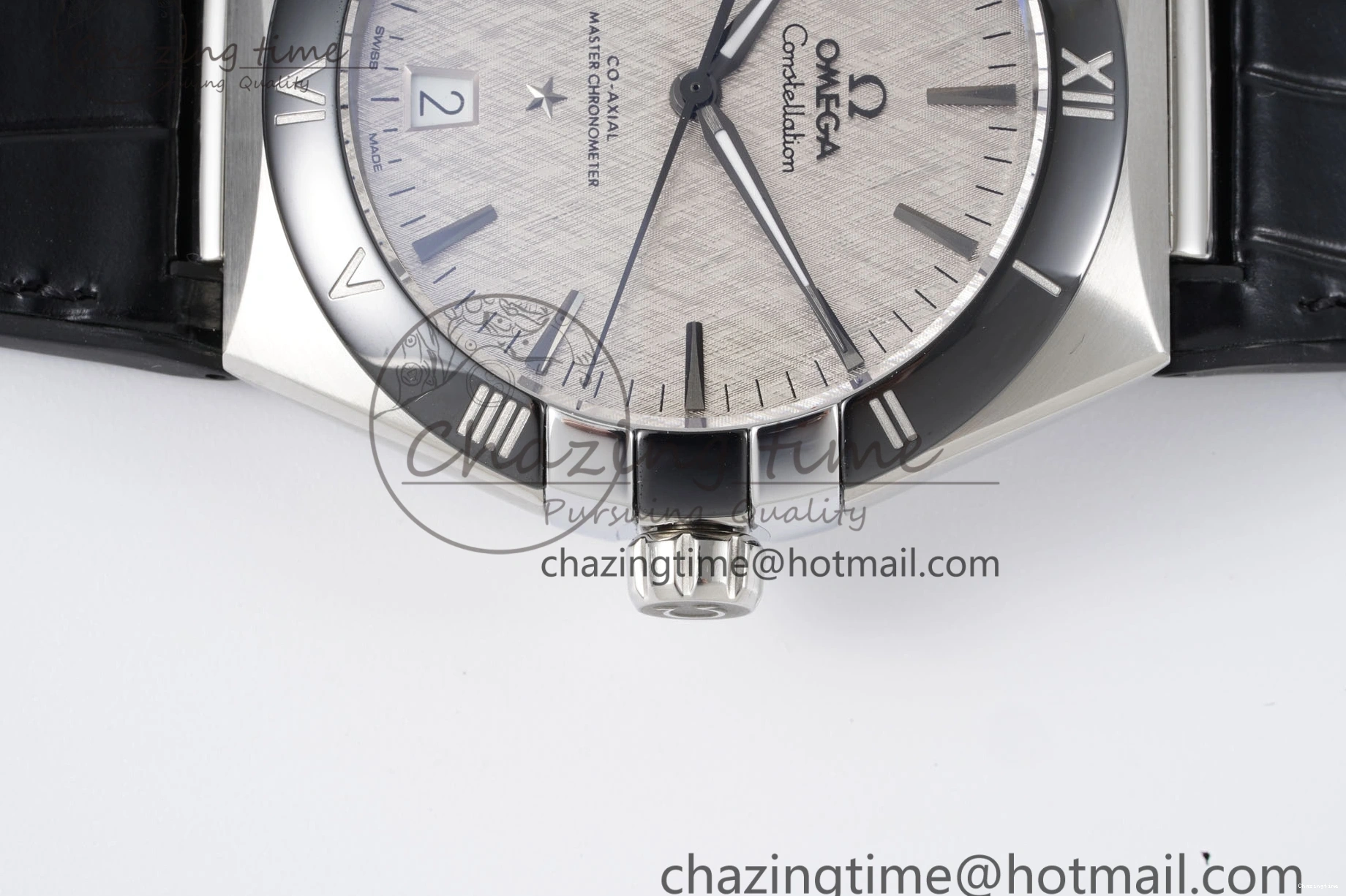 0403 GoAnywhere Constellation Black Ceramic SS 8F 1:1 Best Edition White Textured Dial on Black Gummy Strap A 7803